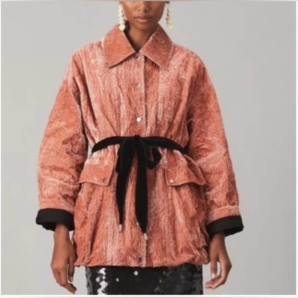 Tory Burch Velvet Anorak in Holiday Rose